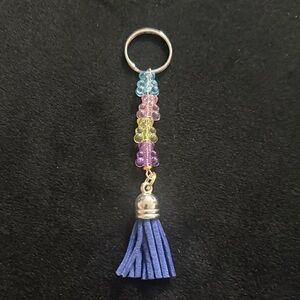 Colorful Beaded Tassel Keychain
